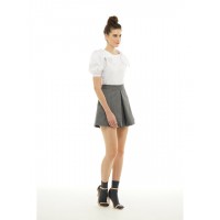 Knitted Short Skirt (grey)